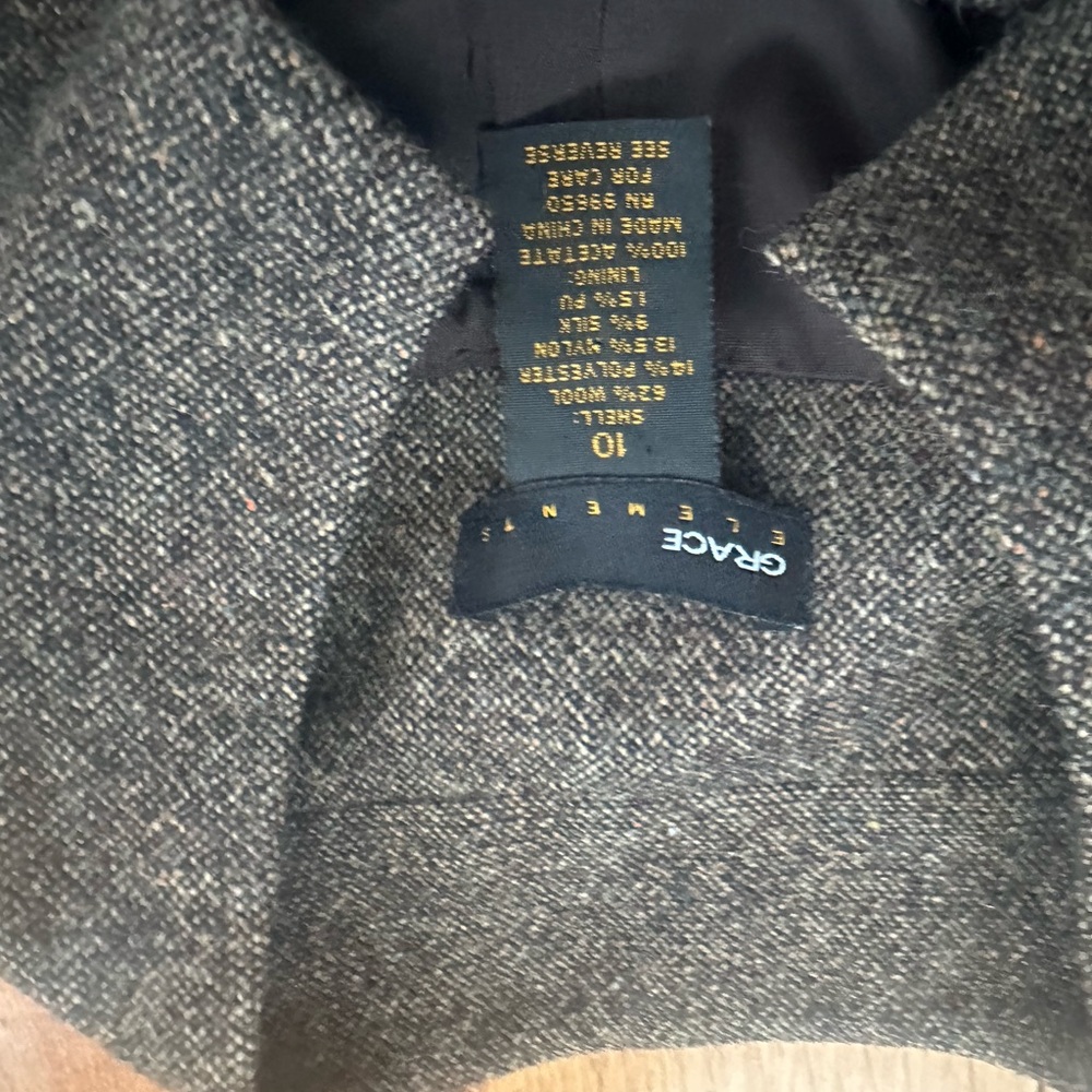 Grace Elements Black and Gray Wool Jacket - image 1